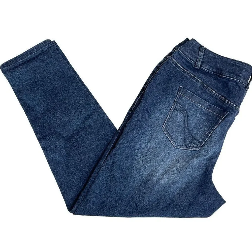 Lane Bryant Jegging Size 18 Genius Fit Jeans Dark Wash Stretchy Plus Size - Picture 5 of 6